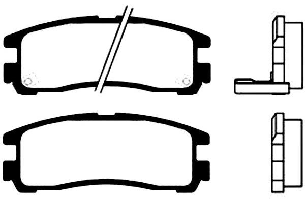 KAVO PARTS Комплект тормозных колодок, дисковый тормоз BP-5522